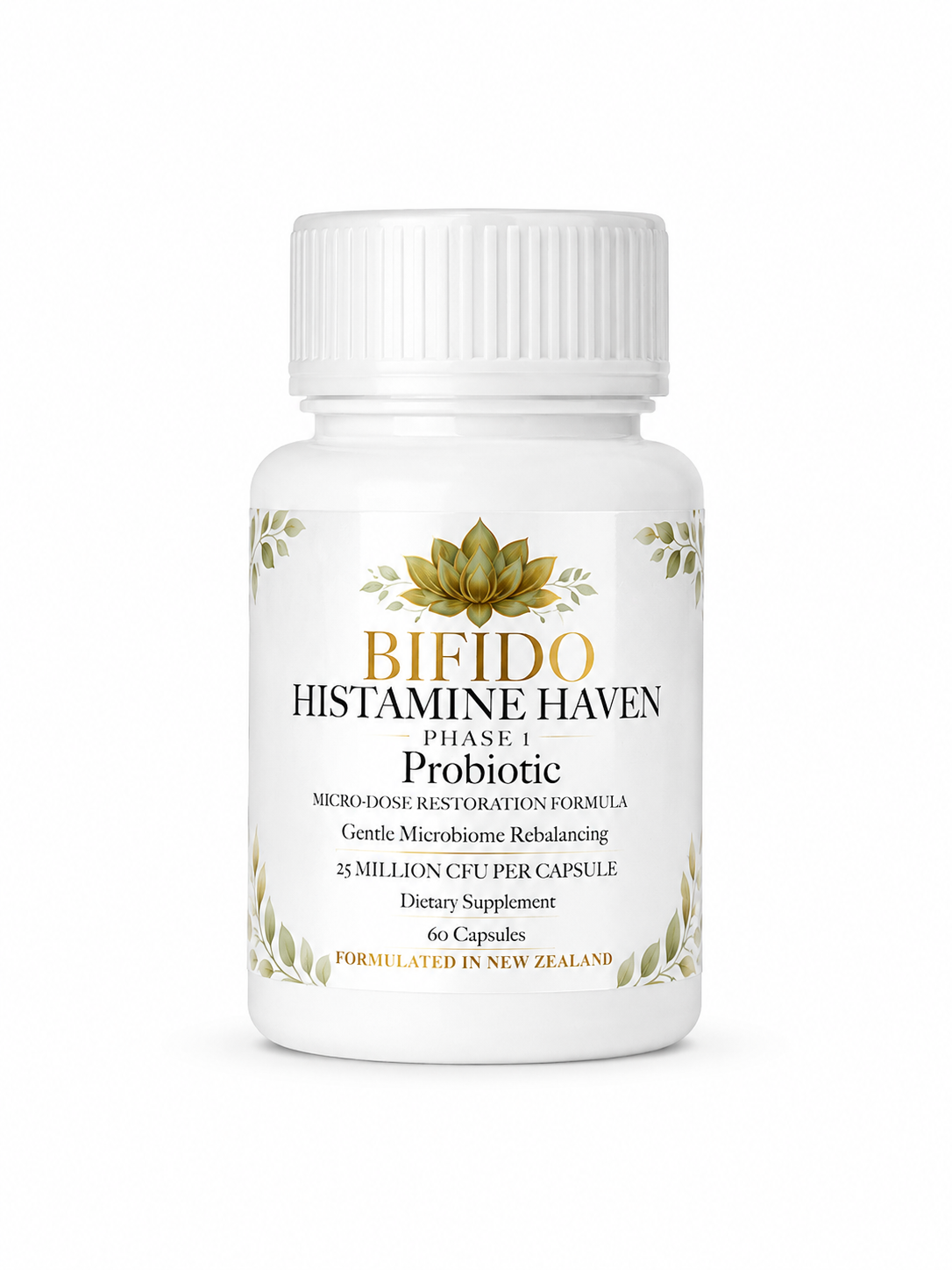 Histamine Haven Phase 1 Probiotic – Single Bottle (2 Month Supply)