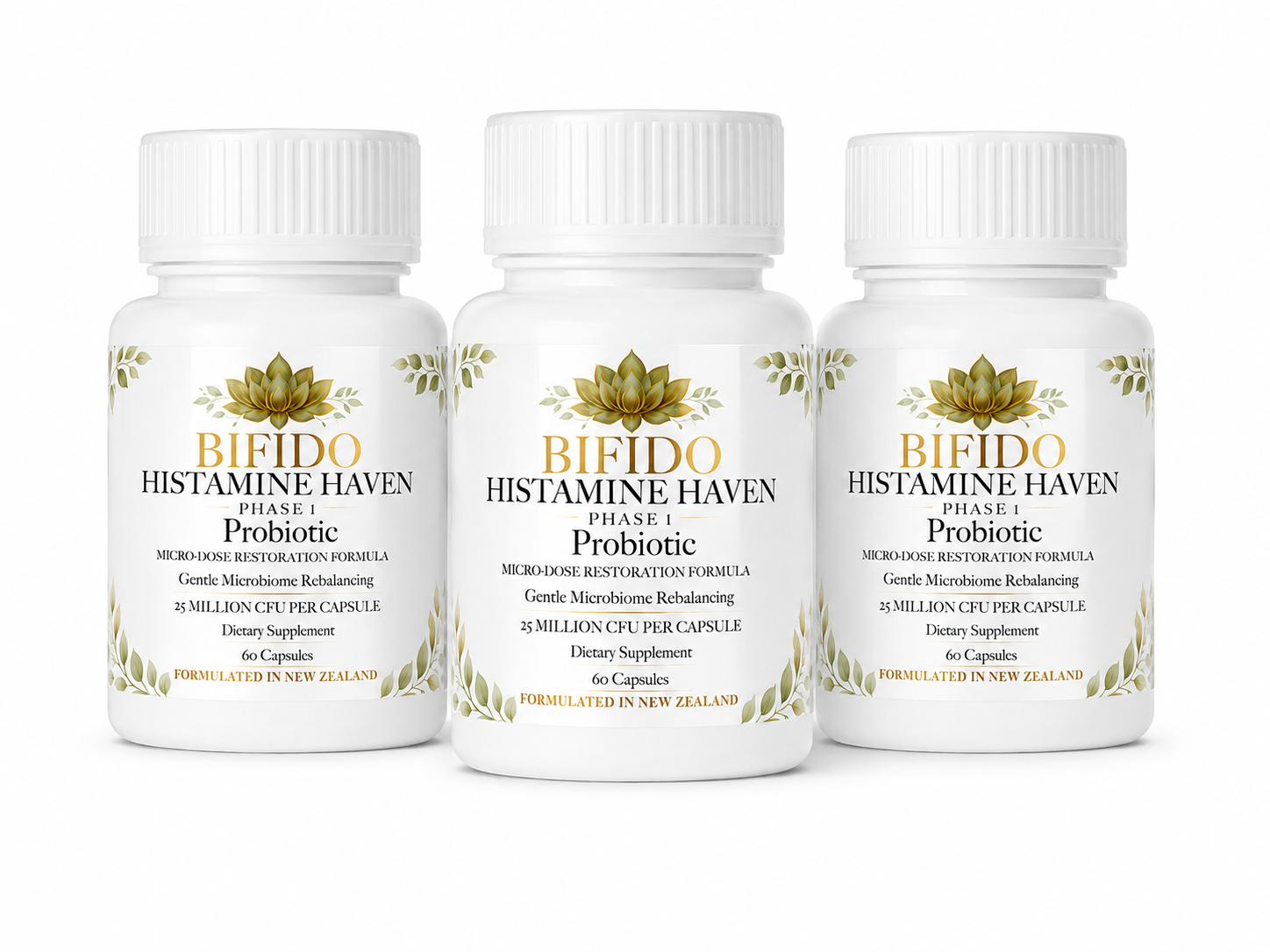 Histamine Haven Phase 1 Probiotic – Recommended 6 Month Bundle